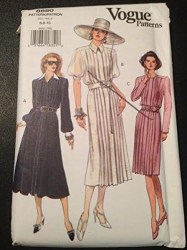 8880 VOGUE 1994 BLOUSON FLARE - STRAIGHT BUTTON DRESS PATTERN 6-10 UNCUT